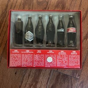 Coca-Cola Vintage Bottle Collection Set in Red Display